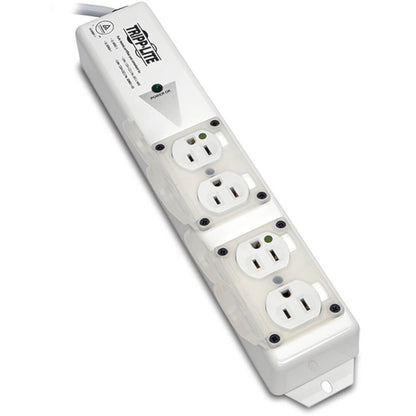 Tripp Lite Safe-IT UL 60601-1 Medical-Grade Power Strip for Patient-Care Vicinity 4 15A Hospital-Grade Outlets Safety Covers 15 ft. Cord