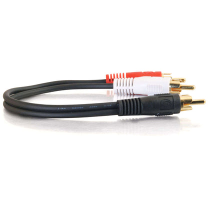 C2G 6in Value Series One RCA Mono Male to Two RCA Stereo Male Y-Cable