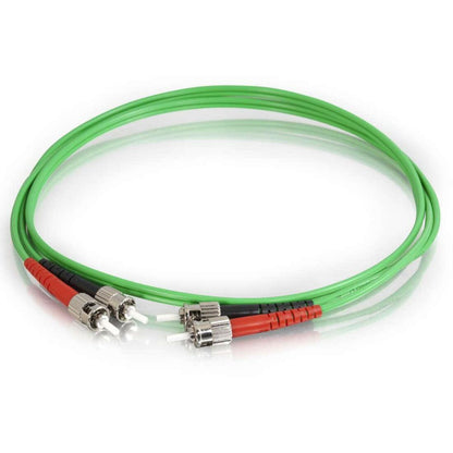 C2G-1m ST-ST 62.5/125 OM1 Duplex Multimode PVC Fiber Optic Cable - Green