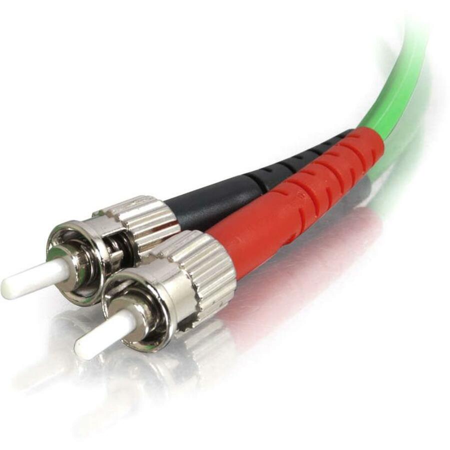 C2G-3m ST-ST 62.5/125 OM1 Duplex Multimode PVC Fiber Optic Cable - Green