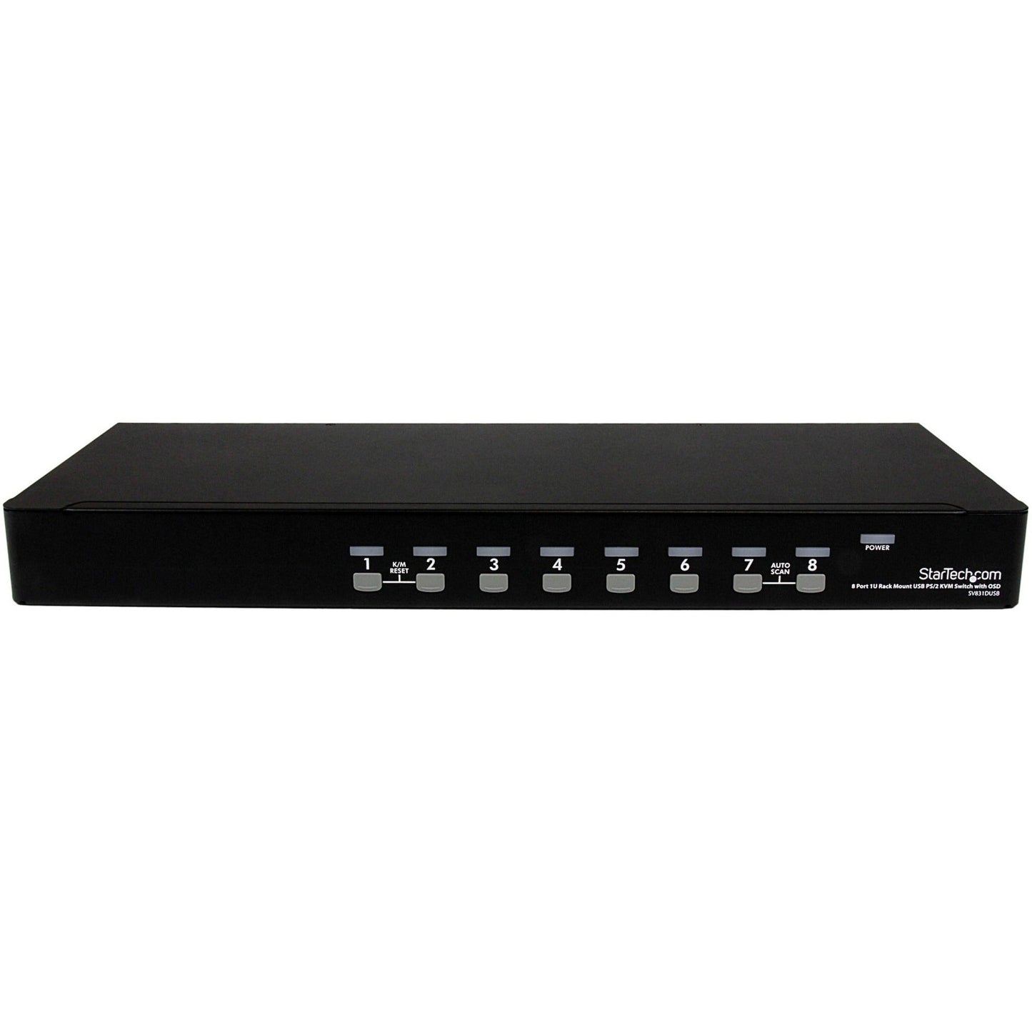 StarTech.com 8 Port 1U Rackmount USB PS/2 KVM Switch with OSD