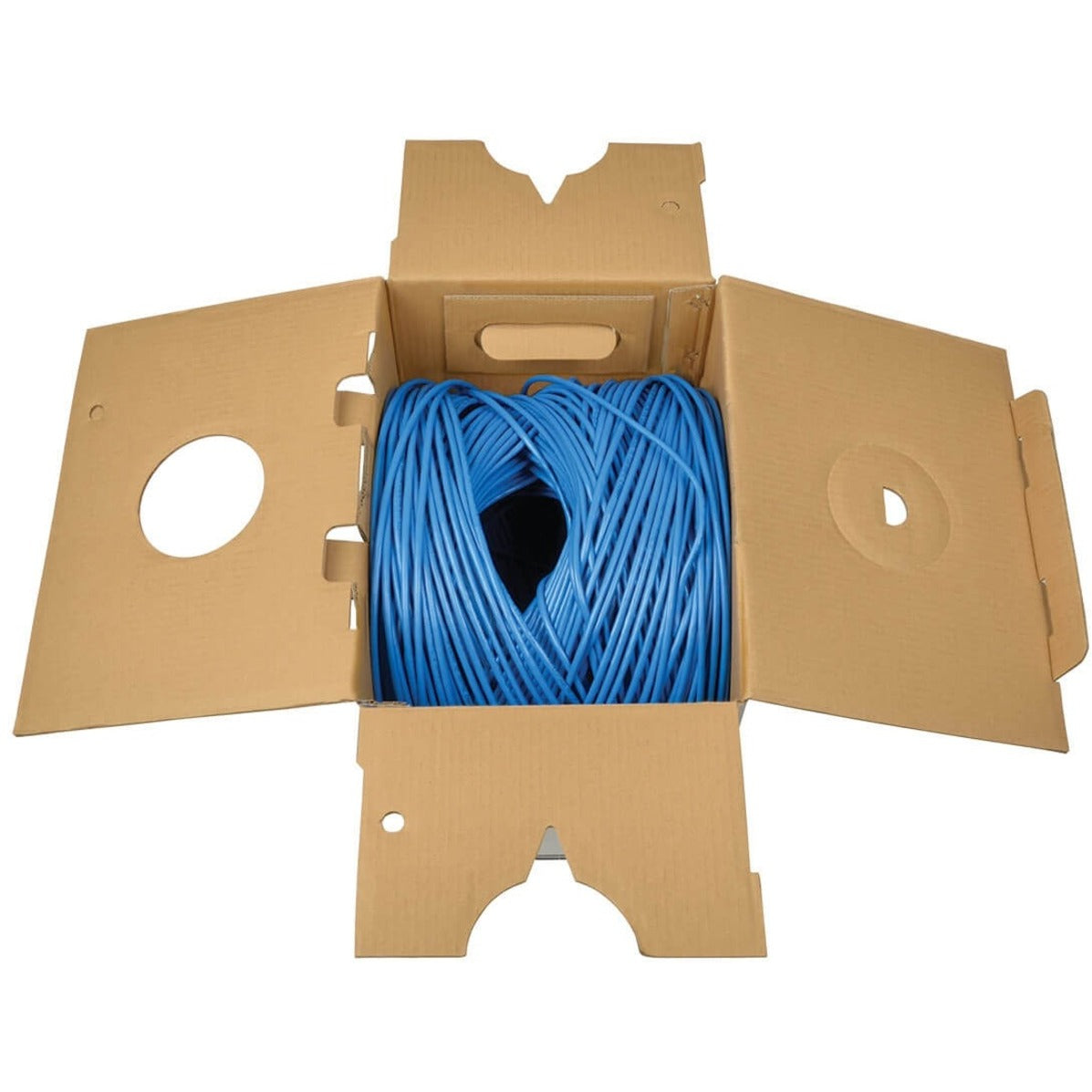 Tripp Lite Cat5e 350 MHz Solid Core (UTP) PVC Bulk Ethernet Cable Blue 1000 ft. (304.8 m) TAA