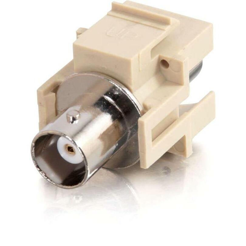 C2G Snap-In BNC F/F Keystone Insert Module - Ivory