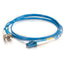 C2G-10m LC-ST 9/125 OS1 Duplex Singlemode PVC Fiber Optic Cable - Blue