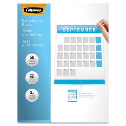 Fellowes Self Adhesive Laminating Sheets