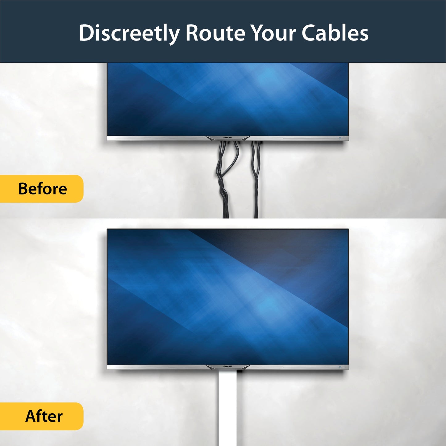 StarTech.com 3x3in Open Slot Wiring Cable Raceway Duct Server Rack Cable Management PVC Cable Cover Cord Hider / Organizer TAA