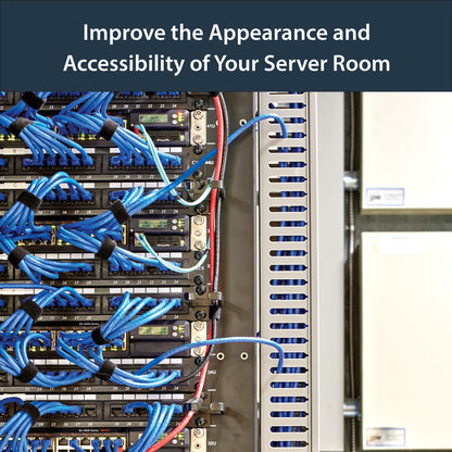 StarTech.com 3x3in Open Slot Wiring Cable Raceway Duct Server Rack Cable Management PVC Cable Cover Cord Hider / Organizer TAA