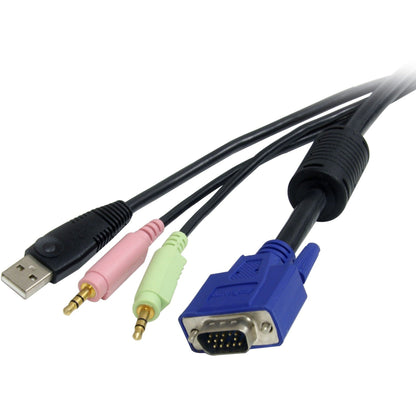 StarTech.com 6 ft 4-in-1 USB VGA KVM Switch Cable with Audio