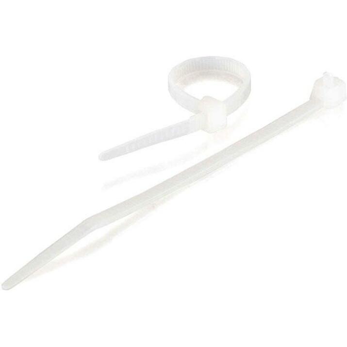 C2G 4in Cable Ties - White - 100pk