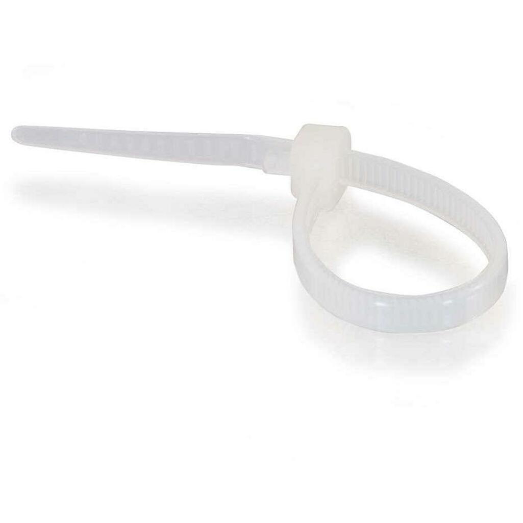 C2G 4in Cable Ties - White - 100pk