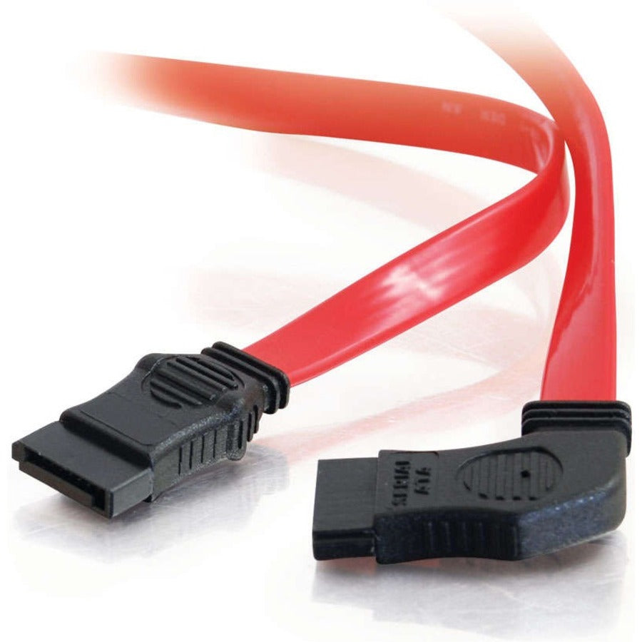 C2G 18in 7-pin 180&deg; to 90&deg; 1-Device Side Serial ATA Cable