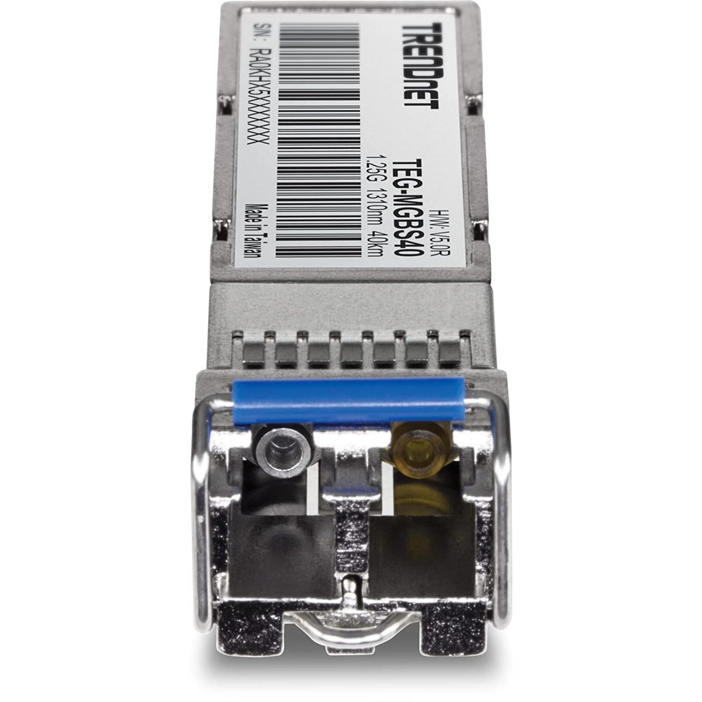 TRENDnet SFP to RJ45 Mini-GBIC Single Mode LC Module; TEG-MGBS40; Up to 40 km; Single-mode Fiber; LC Connector-Type; Connect with a Standard Mini-GBIC Slot; Duplex LC Connector; Lifetime Protection