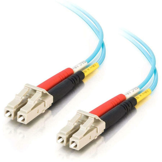 C2G-5m LC-LC 10Gb 50/125 OM3 Duplex Multimode Fiber Optic Cable (Plenum-Rated) - Aqua