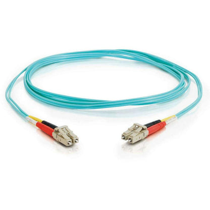 C2G-5m LC-LC 10Gb 50/125 OM3 Duplex Multimode Fiber Optic Cable (Plenum-Rated) - Aqua