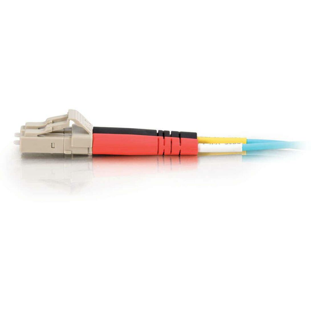 C2G-5m LC-LC 10Gb 50/125 OM3 Duplex Multimode Fiber Optic Cable (Plenum-Rated) - Aqua