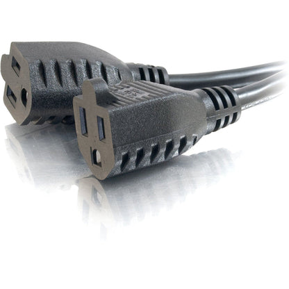 C2G 3ft 16 AWG 1-to-2 Power Cord Splitter (1 NEMA 5-15P to 2 NEMA 5-15R)