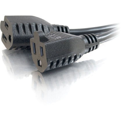 C2G 6ft 16 AWG 1-to-2 Power Cord Splitter (1 NEMA 5-15P to 2 NEMA 5-15R)