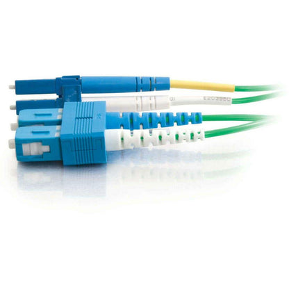 C2G-1m LC-SC 9/125 OS1 Duplex Singlemode PVC Fiber Optic Cable - Green