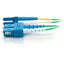 C2G-1m LC-SC 9/125 OS1 Duplex Singlemode PVC Fiber Optic Cable - Green