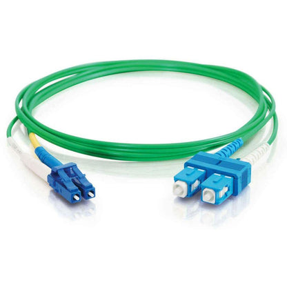 C2G-1m LC-SC 9/125 OS1 Duplex Singlemode PVC Fiber Optic Cable - Green