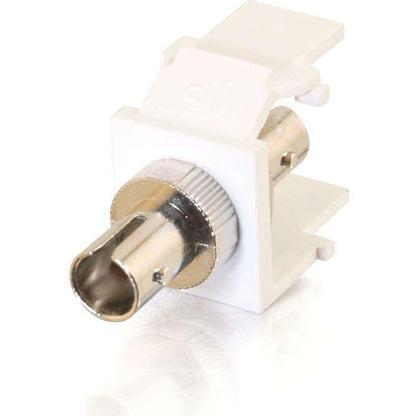 C2G Snap-In ST Fiber F/F Keystone Insert Module - White