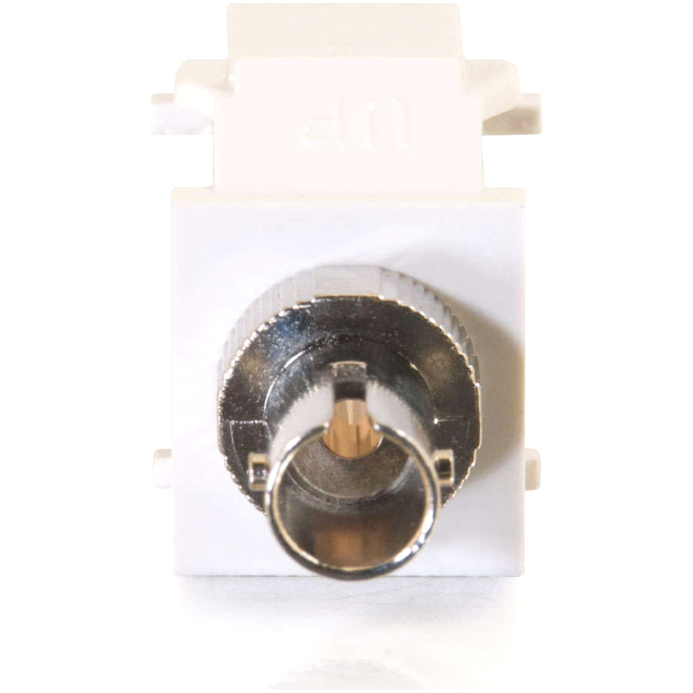 C2G Snap-In ST Fiber F/F Keystone Insert Module - White