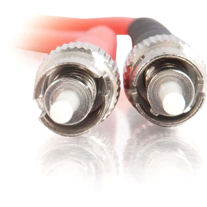 C2G-2m ST-ST 62.5/125 OM1 Duplex Multimode PVC Fiber Optic Cable - Red