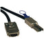 Tripp Lite External SAS Cable 4 Lane mini-SAS (SFF-8088) to 4xInfiniband (SFF-8470) 1M (3.28 ft.) TAA