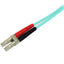 StarTech.com 2m (6ft) LC/UPC to SC/UPC OM3 Multimode Fiber Optic Cable Full Duplex Zipcord Fiber 100Gbps LOMMF LSZH Fiber Patch Cord