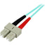 StarTech.com 1m (3ft) LC/UPC to SC/UPC OM3 Multimode Fiber Optic Cable Full Duplex Zipcord Fiber 100Gbps LOMMF LSZH Fiber Patch Cord