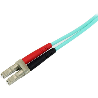 StarTech.com 1m (3ft) LC/UPC to SC/UPC OM3 Multimode Fiber Optic Cable Full Duplex Zipcord Fiber 100Gbps LOMMF LSZH Fiber Patch Cord