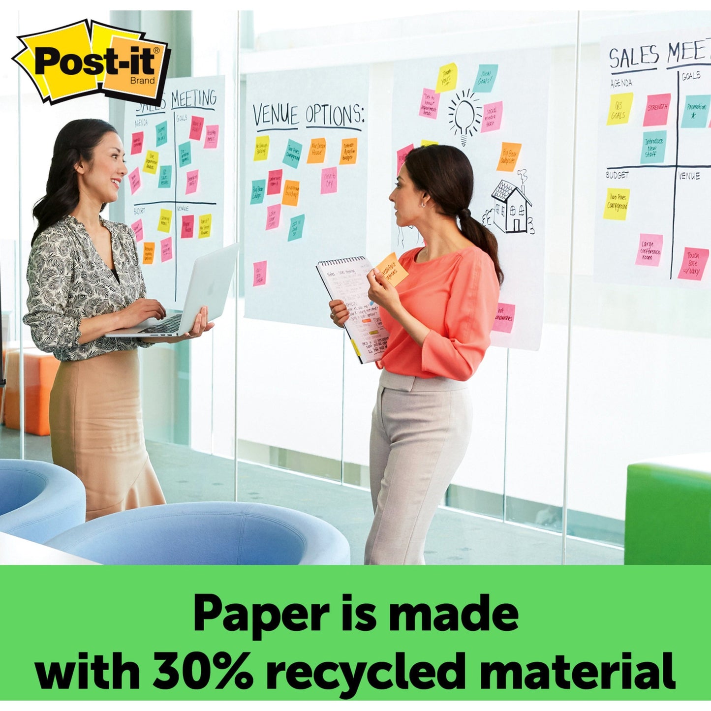 Post-it&reg; Easel Pad with Recycled Paper