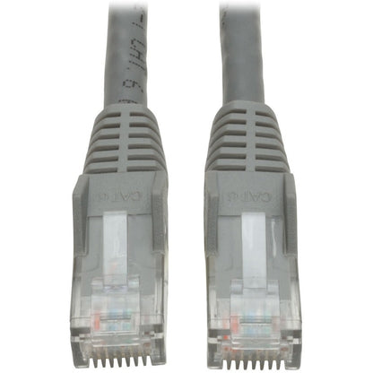 Tripp Lite Cat6 Gigabit Snagless Molded (UTP) Ethernet Cable (RJ45 M/M) PoE Gray 2 ft. (0.61 m)