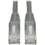 Tripp Lite Cat6 Gigabit Snagless Molded (UTP) Ethernet Cable (RJ45 M/M) PoE Gray 2 ft. (0.61 m)