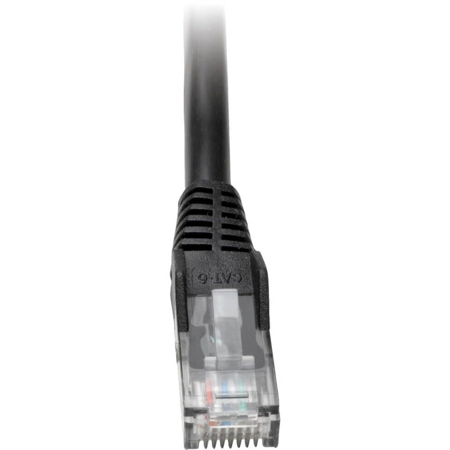 Tripp Lite Cat6 Gigabit Snagless Molded (UTP) Ethernet Cable (RJ45 M/M) PoE Black 2 ft. (0.61 m)