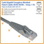 Tripp Lite Cat6 Gigabit Snagless Molded (UTP) Ethernet Cable (RJ45 M/M) PoE Gray 1 ft. (0.31 m)