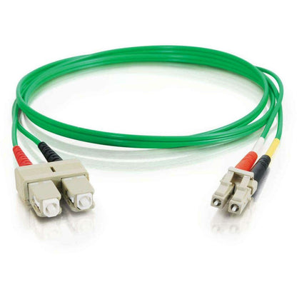 C2G-3m LC-SC 62.5/125 OM1 Duplex Multimode PVC Fiber Optic Cable - Green