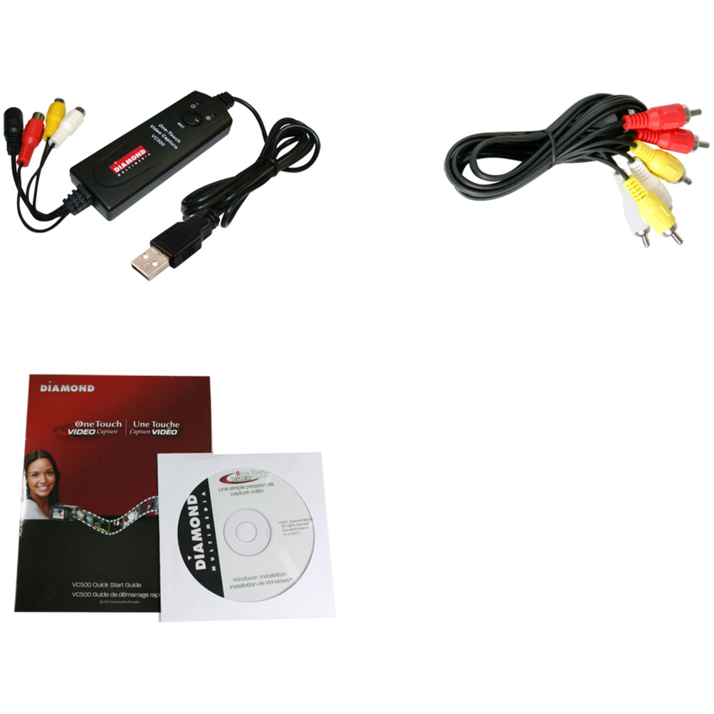 DIAMOND VC500 One Touch Video Capture Edit Stream or Burn to DVD USB 2.0