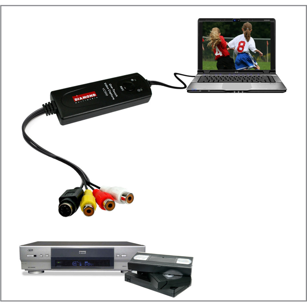 DIAMOND VC500 One Touch Video Capture Edit Stream or Burn to DVD USB 2.0