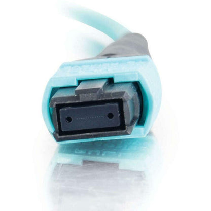 C2G-20m MTP 10Gb 50/125 OM3 Multimode Fiber Optic Cable (Plenum-Rated) - Aqua
