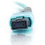 C2G 30m MTP 10Gb 50/125 OM3 Multimode Fiber Optic Cable (Plenum-Rated) - Aqua