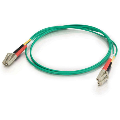 C2G-2m LC-LC 62.5/125 OM1 Duplex Multimode Fiber Optic Cable (Plenum-Rated) - Green