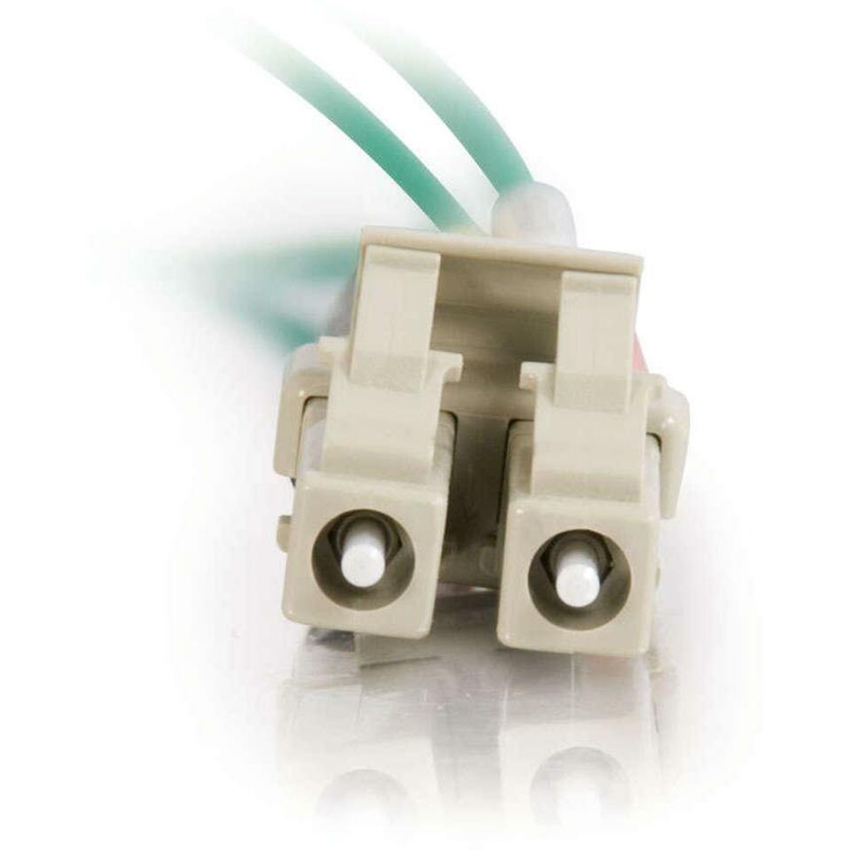 C2G-2m LC-LC 62.5/125 OM1 Duplex Multimode Fiber Optic Cable (Plenum-Rated) - Green