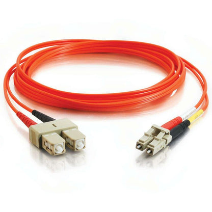 C2G-5m LC-SC 62.5/125 OM1 Duplex Multimode Fiber Optic Cable (Plenum-Rated) - Orange