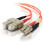 C2G-5m LC-SC 62.5/125 OM1 Duplex Multimode Fiber Optic Cable (Plenum-Rated) - Orange