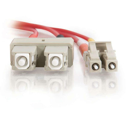 C2G-10m LC-SC 62.5/125 OM1 Duplex Multimode Fiber Optic Cable (Plenum-Rated) - Red