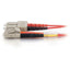 C2G-10m LC-SC 62.5/125 OM1 Duplex Multimode Fiber Optic Cable (Plenum-Rated) - Red