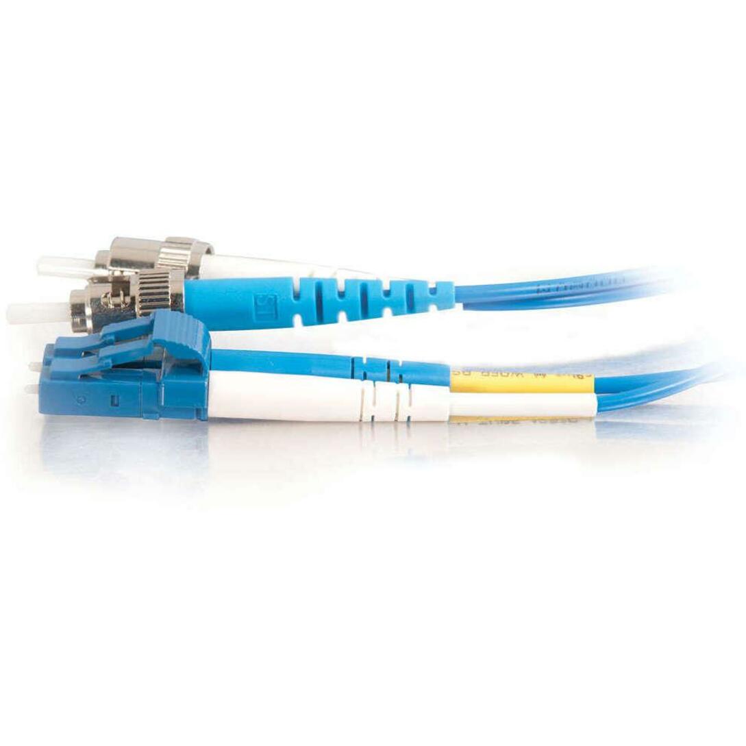 C2G-2m LC-ST 9/125 OS1 Duplex Singlemode PVC Fiber Optic Cable - Blue