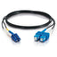 C2G-1m LC-SC 9/125 OS1 Duplex Singlemode PVC Fiber Optic Cable - Black