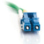 C2G-2m LC-LC 9/125 OS1 Duplex Singlemode PVC Fiber Optic Cable - Green